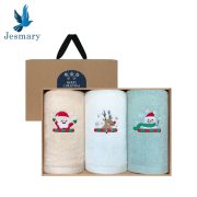 KHĂN BÔNG HỌA TIẾT GIÁNG SINH THÊU LOGO THEO YÊU CẦU KHÁCH HÀNG